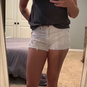 White Jean shorts from American Eagle